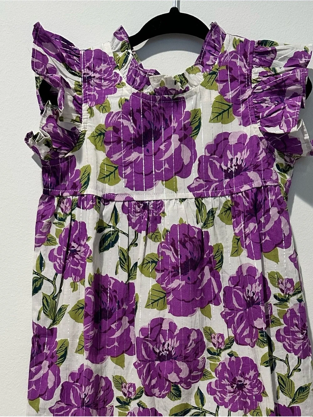 New Pink Chicken Baby Girls Jennifer Jumper Purple Peonies 12-18 months